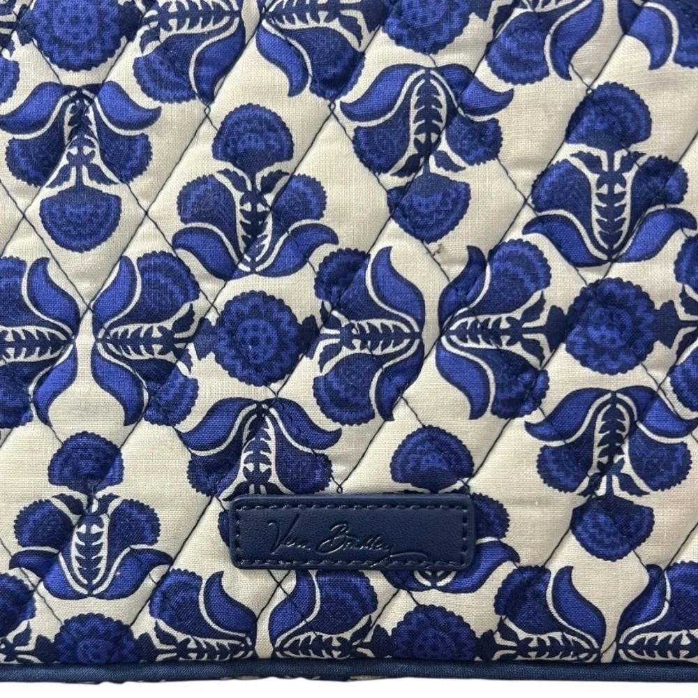 Vera Bradley Blue and White Quilted Tablet Laptop Sleeve